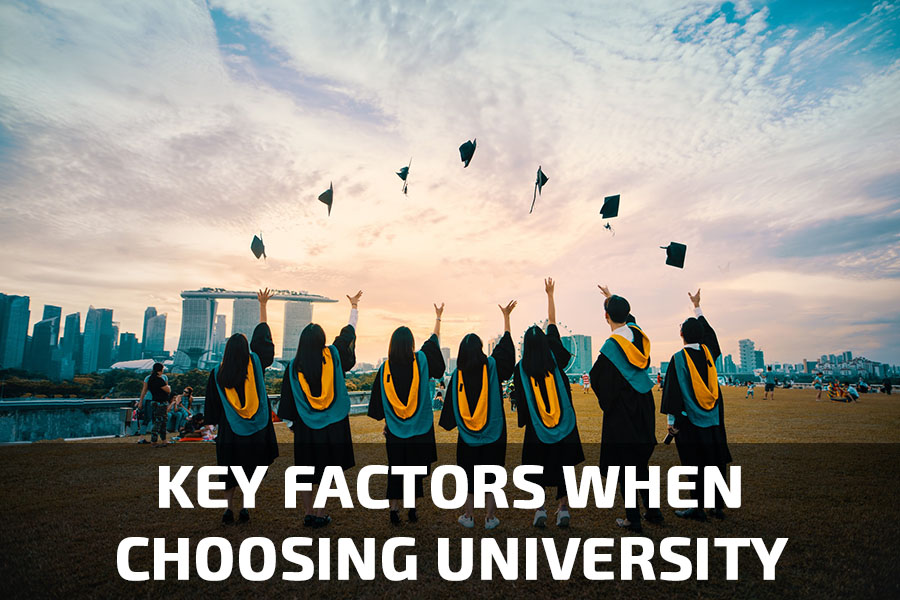 The number of key factors that influence students' decisions when choosing a university