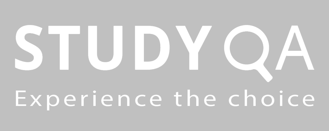 StudyQA bw transparent logo with tagline